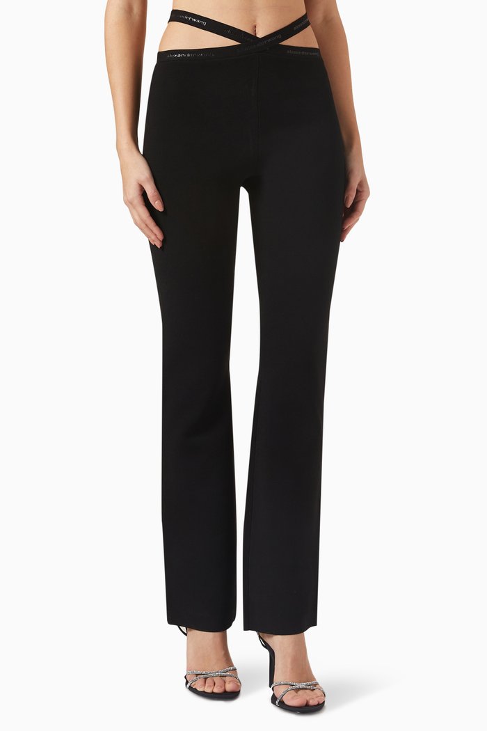 

Criss Cross Leggings in Jersey, Black