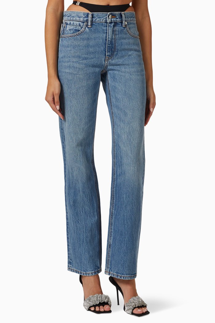 

Low-waist Bikini Layered Jeans in Denim, Blue