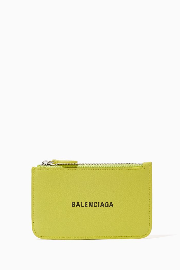

Cash Large Long Coin & Card Holder in Calfskin, Yellow