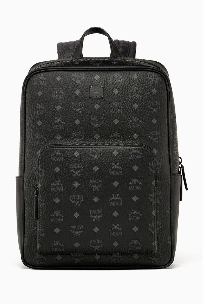 Medium Aren Backpack in Visetos, Black