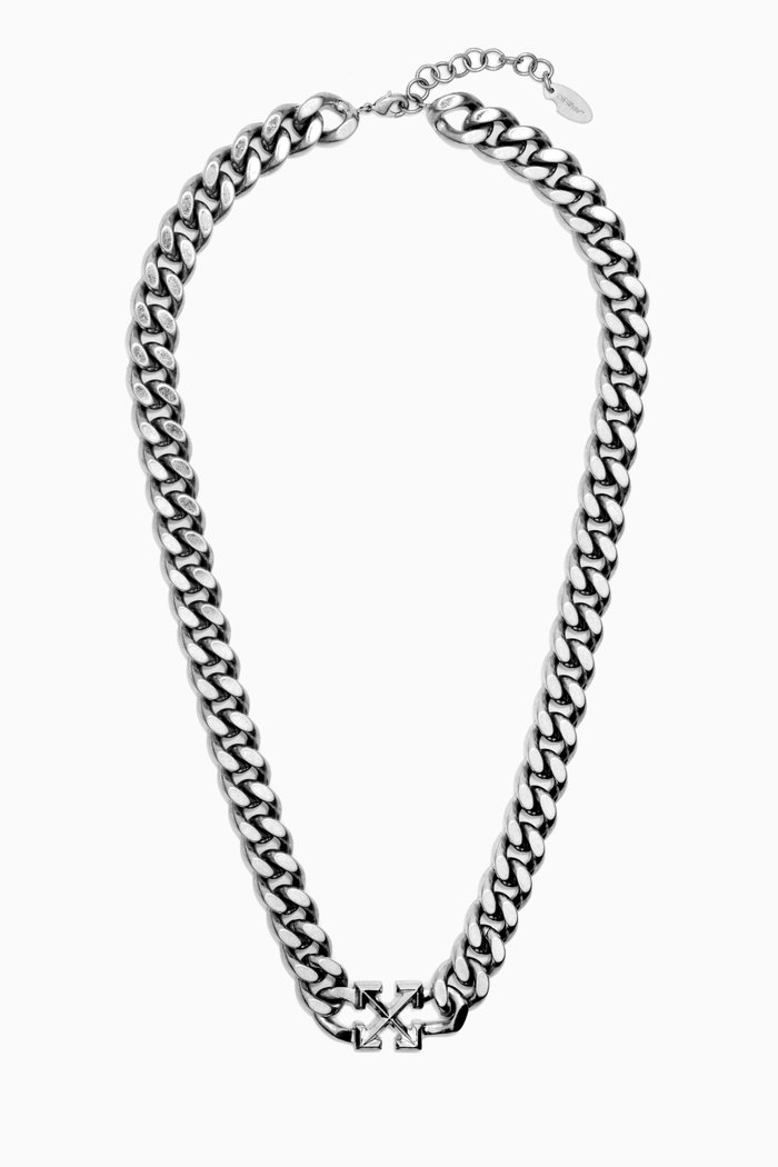 

Arrow Chain Necklace in Brass, Silver