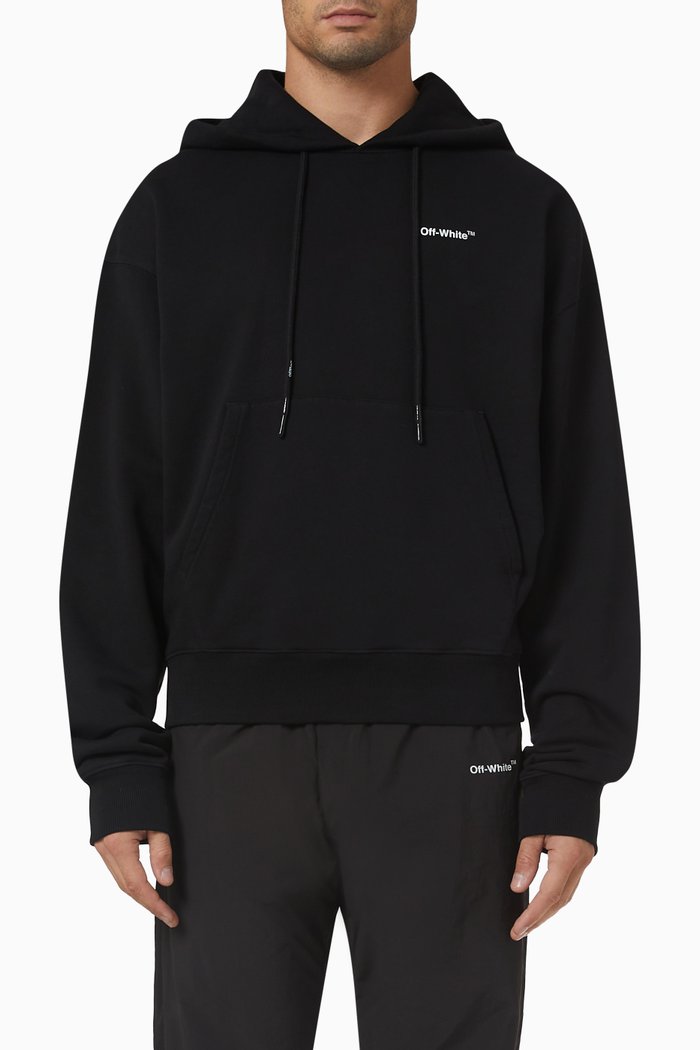

Caravaggio Crowning Over Print Hoodie in Cotton, Black