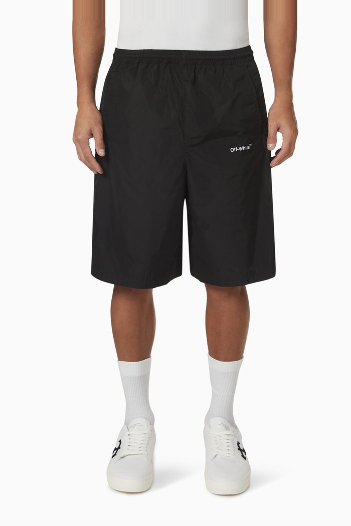 

Diag Track Shorts, Black