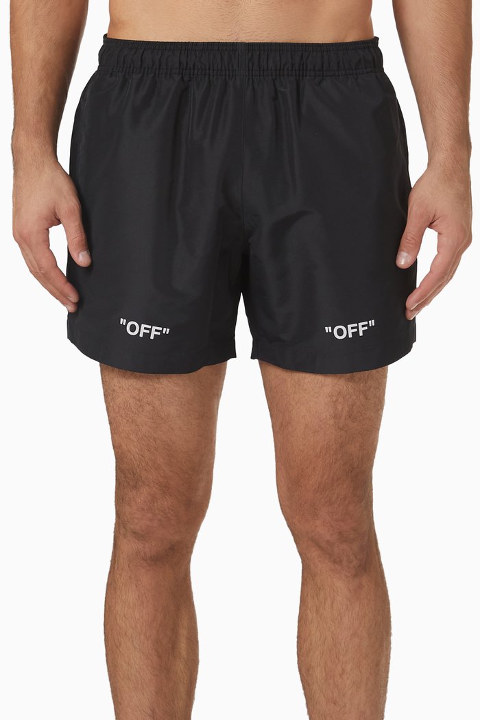 

Logo Swim Shorts in Technical Fabric, Black