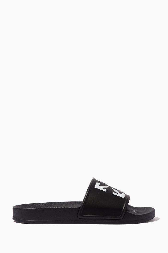 

Arrow Slides in Leather, Black