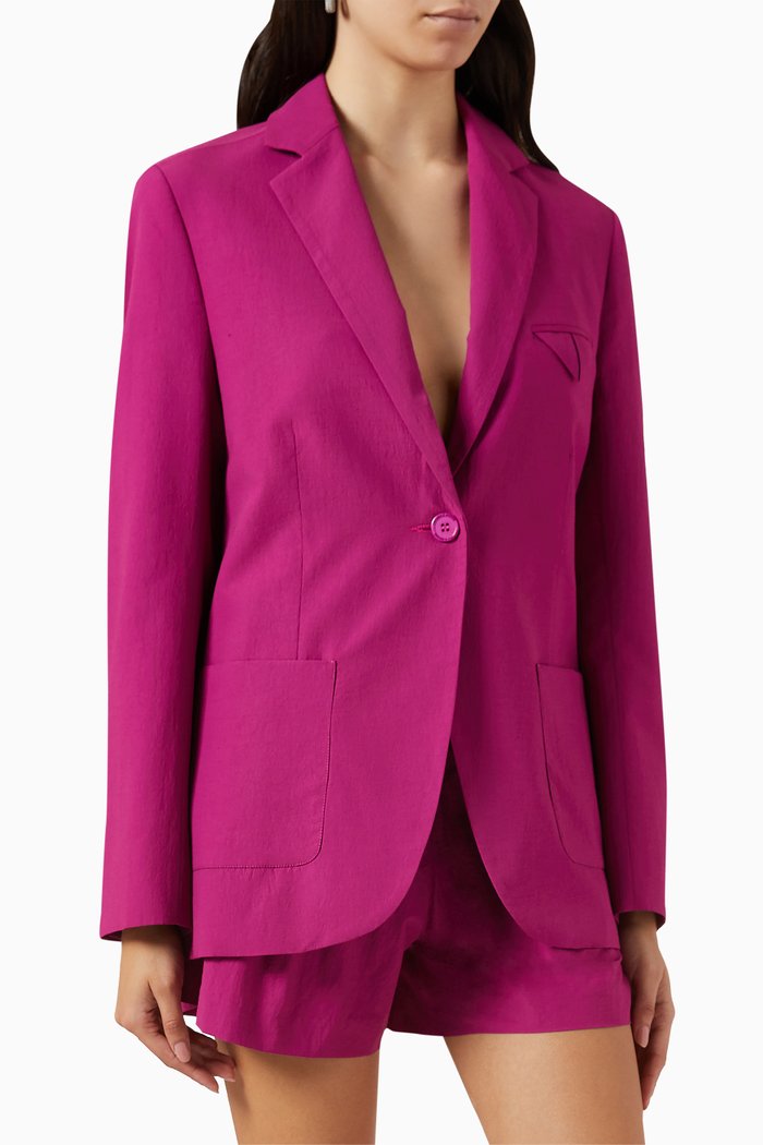 

Kaleidoscope Blazer in Rayon-blend Taffeta, Pink