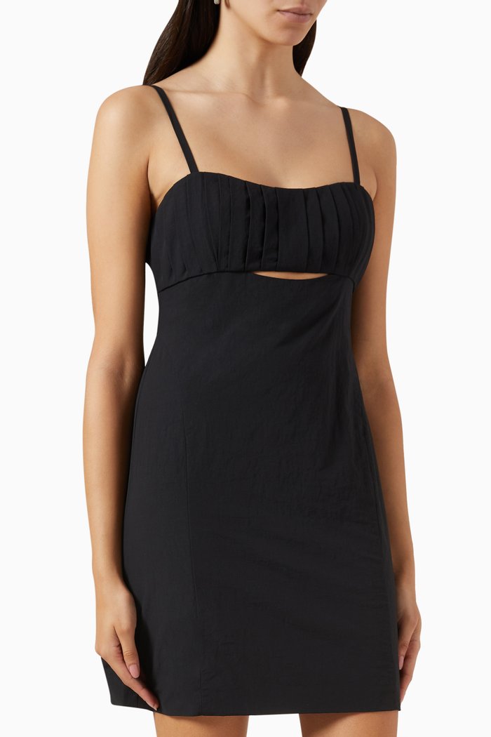 

Stanhope Mini Dress in Rayon-blend Taffeta, Black