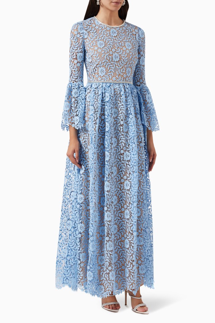 

Rose Lace Maxi Dress, Blue