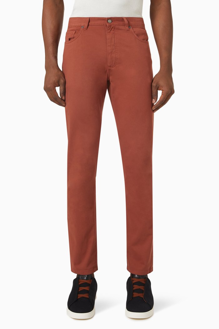 

Jeans in Cotton Gabardine, Orange
