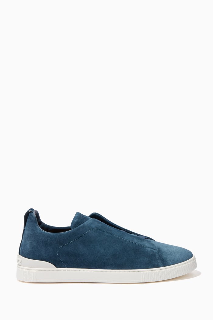 

Low Top Sneakers in Suede, Blue