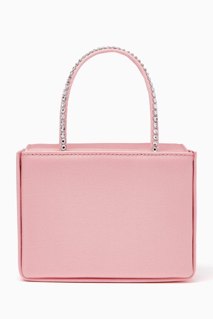 

Mini Super Amini Gilda Top-handle Bag in Satin, Pink