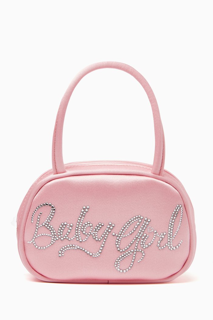 Super Amini Baby Girl Top-handle Bag in Satin, Pink