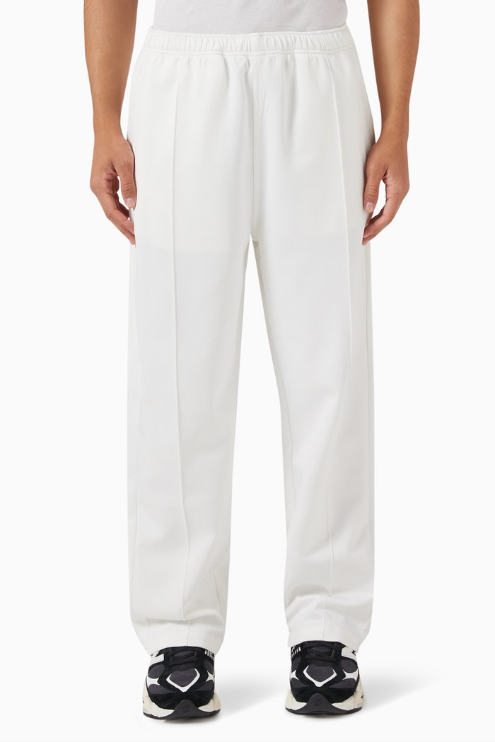 

Poly Track Pants in Cotton, White