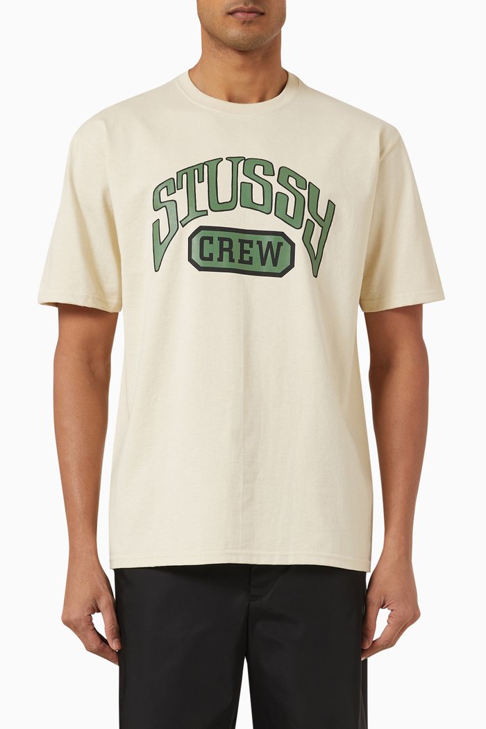 

Stussy Crew T-shirt in Cotton Jersey, Neutral