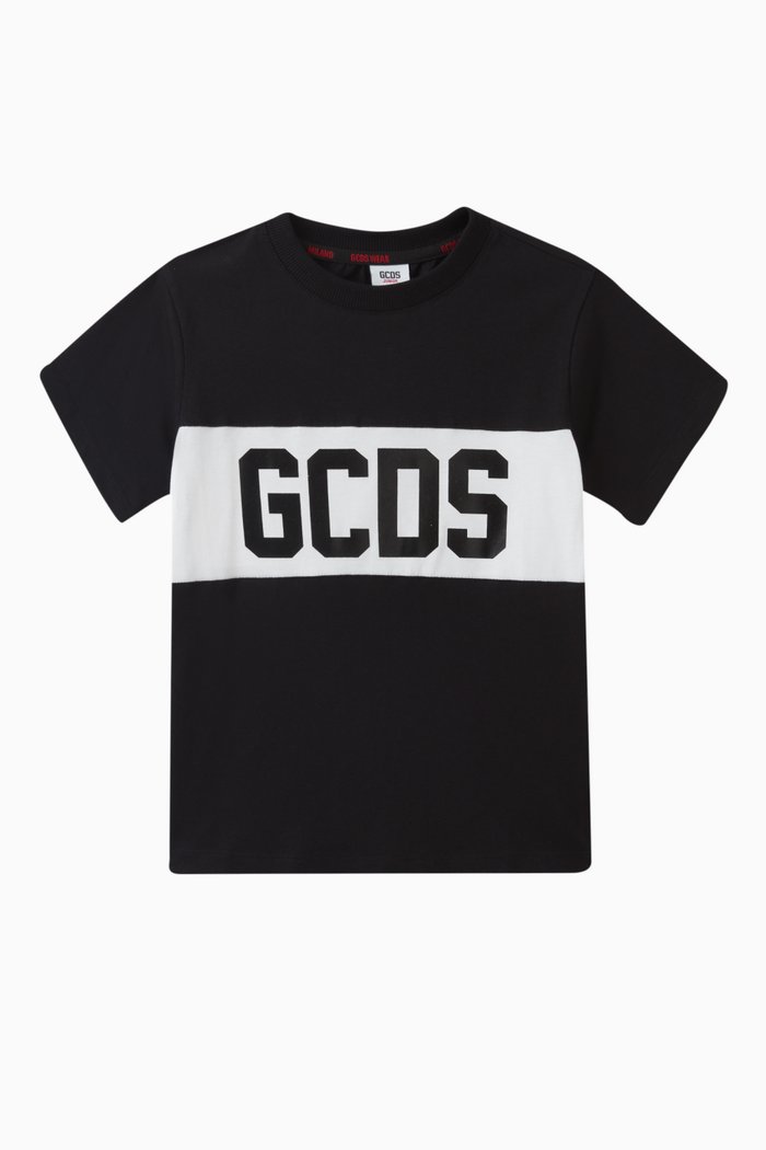 Logo Print T-shirt in Cotton, Black