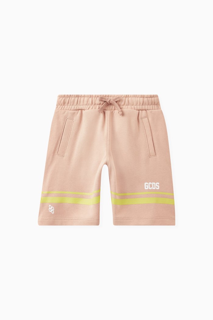 

Contrasting Stripe Bermuda Shorts in Cotton, Neutral