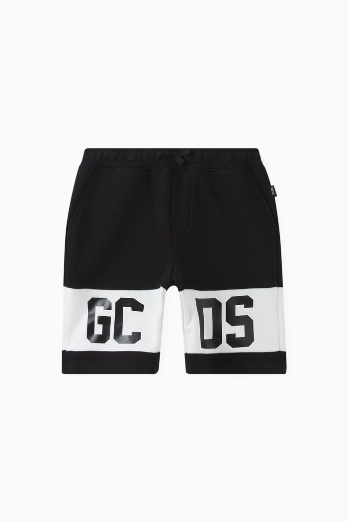 

Logo Print Shorts in Cotton, Black