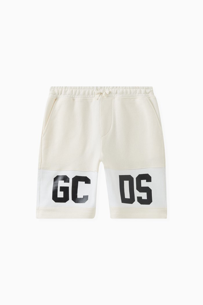 

Logo Print Shorts in Cotton, Neutral