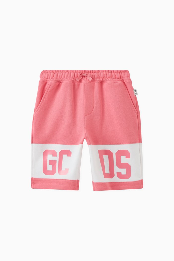 

Logo Print Shorts in Cotton, Pink