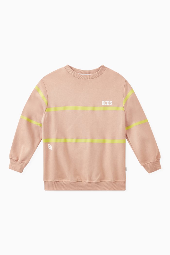 

Stripes Sweatshirt in Cotton, Neutral