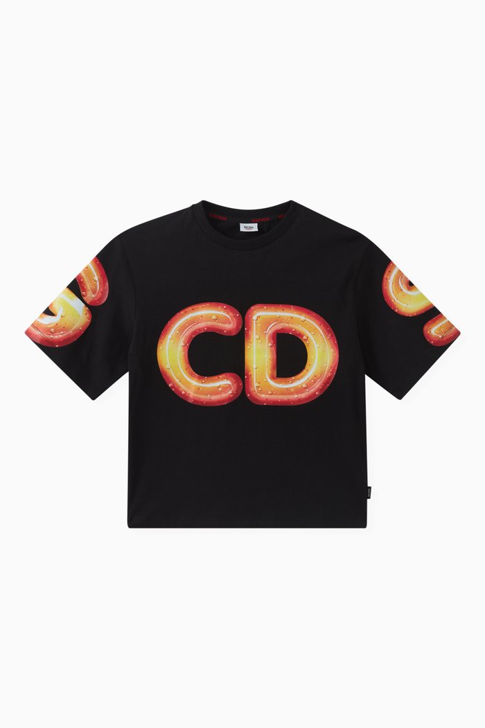 

Logo Print T-shirt in Cotton, Black