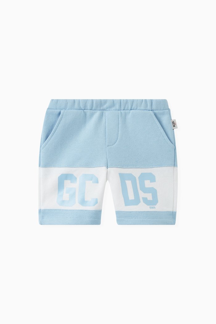 

Logo Print Shorts in Cotton, Blue