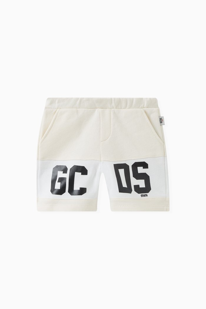 

Logo Print Shorts in Cotton, Neutral