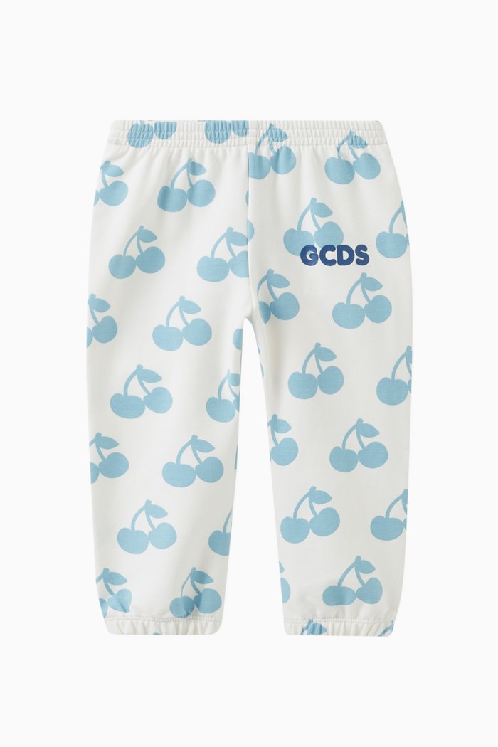 

Cherry Print Sweatpants in Cotton, Neutral