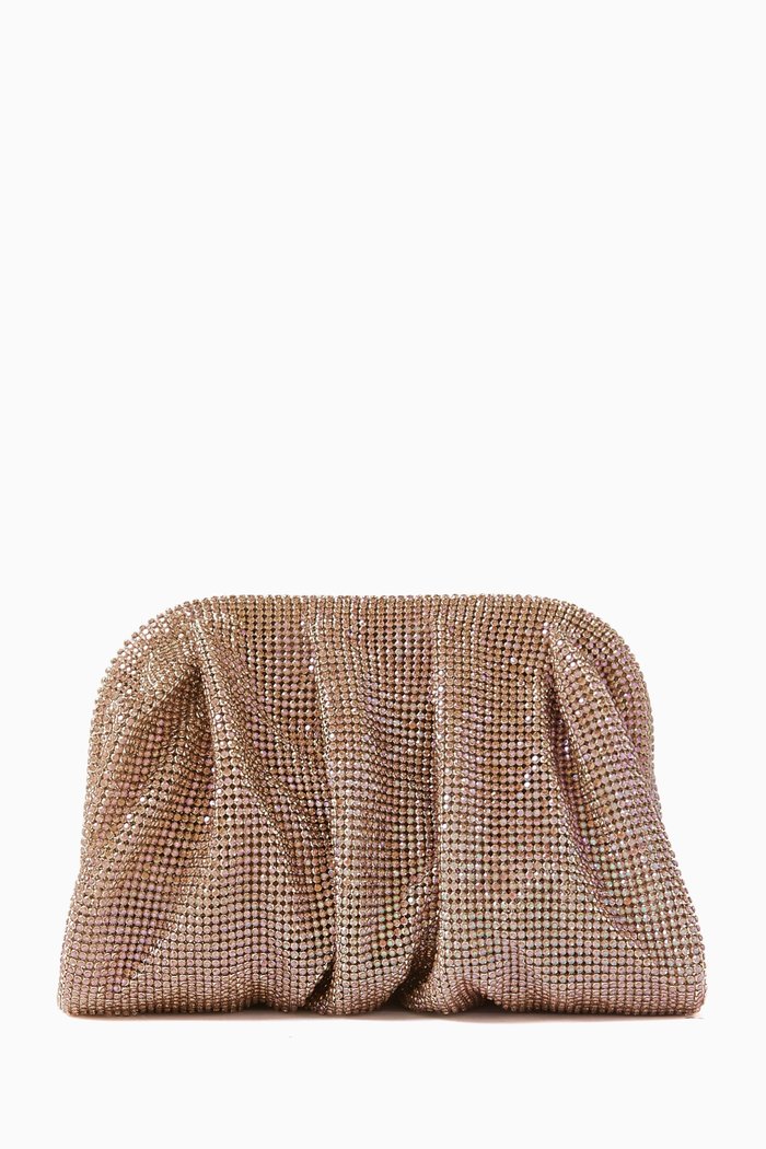 

Small Venus La Petite Clutch in Rhinestone Crystal Mesh, Gold