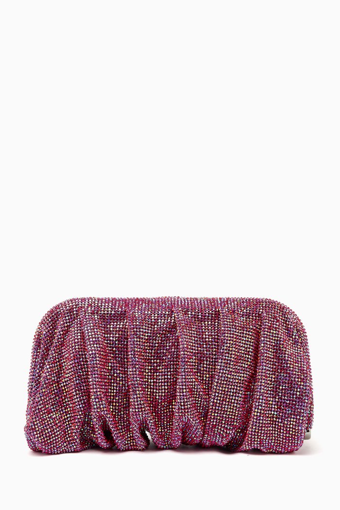 

Venus La Grande Clutch in Rhinestone Crystal Mesh, Pink