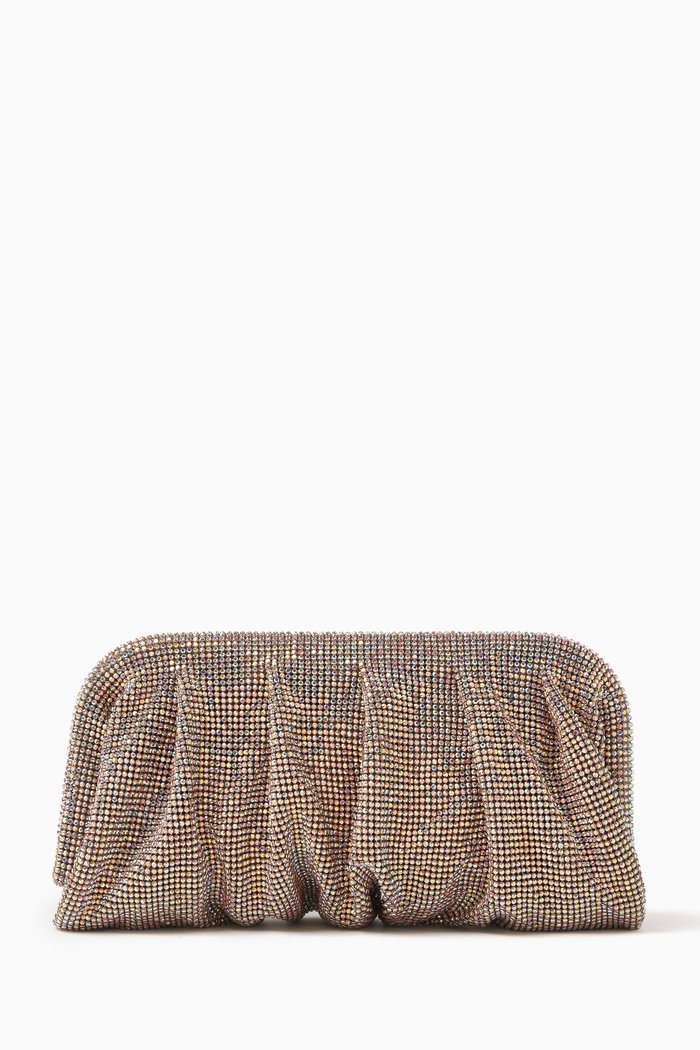 

Medium Venus La Grande Clutch in Rhinestone Crystal Mesh, Pink