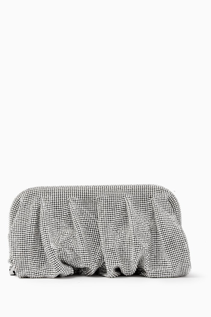 

Venus La Grande Clutch in Rhinestone Crystal Mesh, Silver