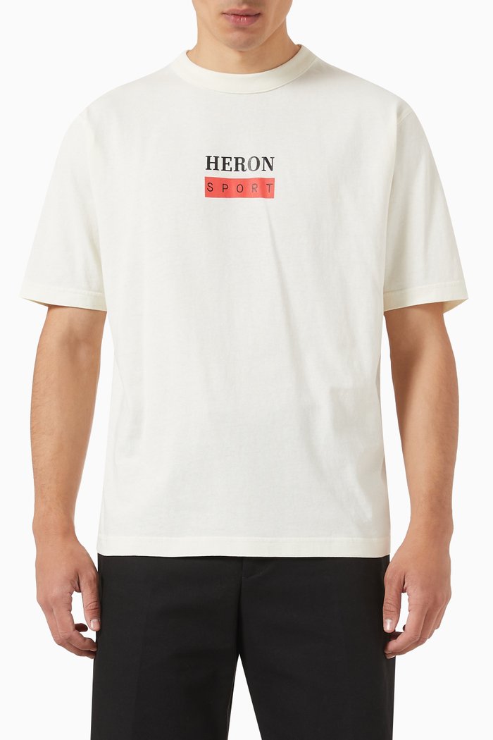 

Logo Print T-Shirt in Cotton, White