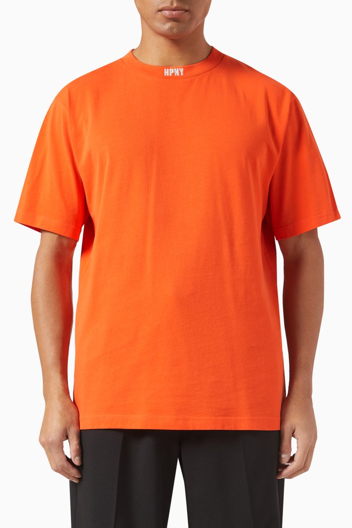 

Embroidered Logo T-shirt in Cotton, Orange