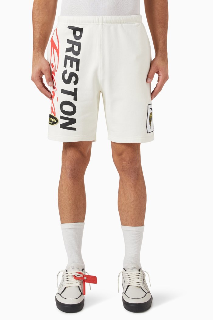 

Racing Sweatshorts in Cotton, White