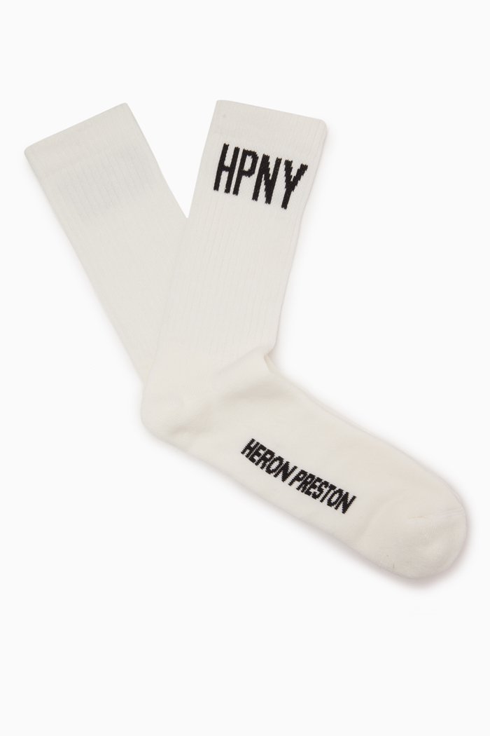 

HPNY Long Socks in Cotton Blend, White