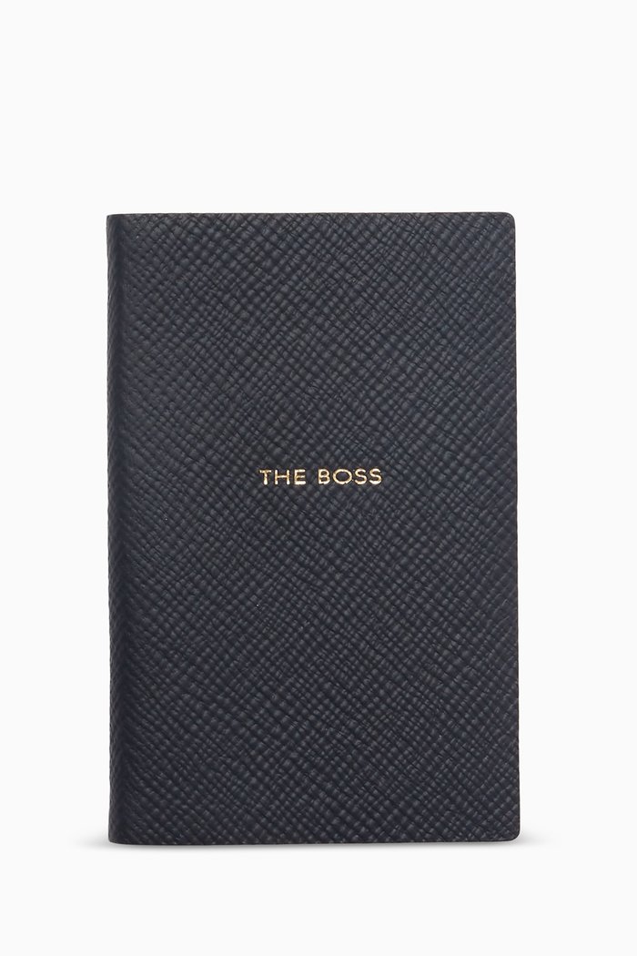 

The Boss Wafer Notebook in Panama Leather, Blue