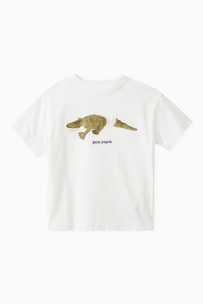 

Logo Crocodile T-shirt in Cotton, White