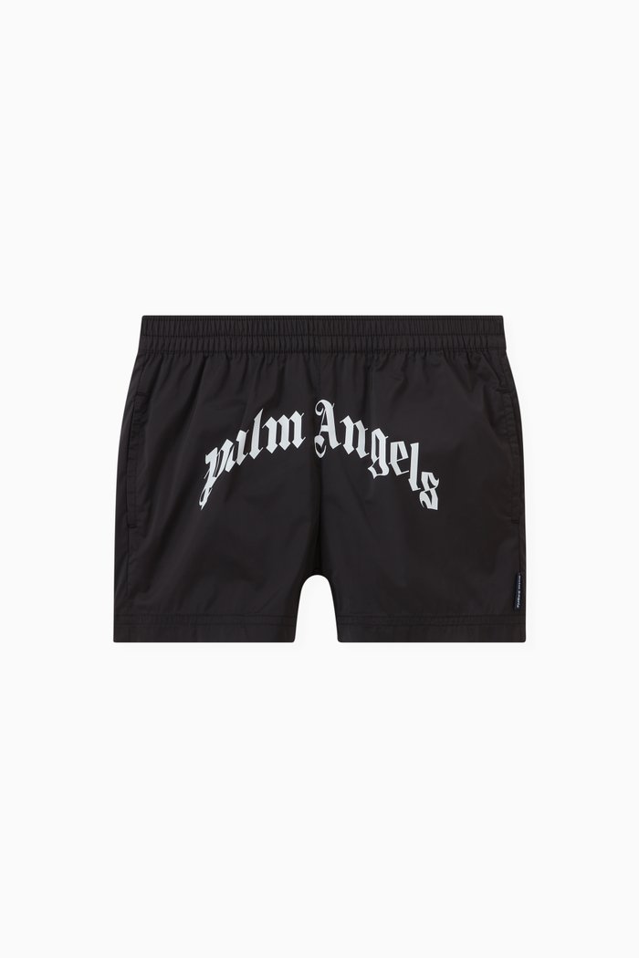 

Curved Logo Swimshorts, Black