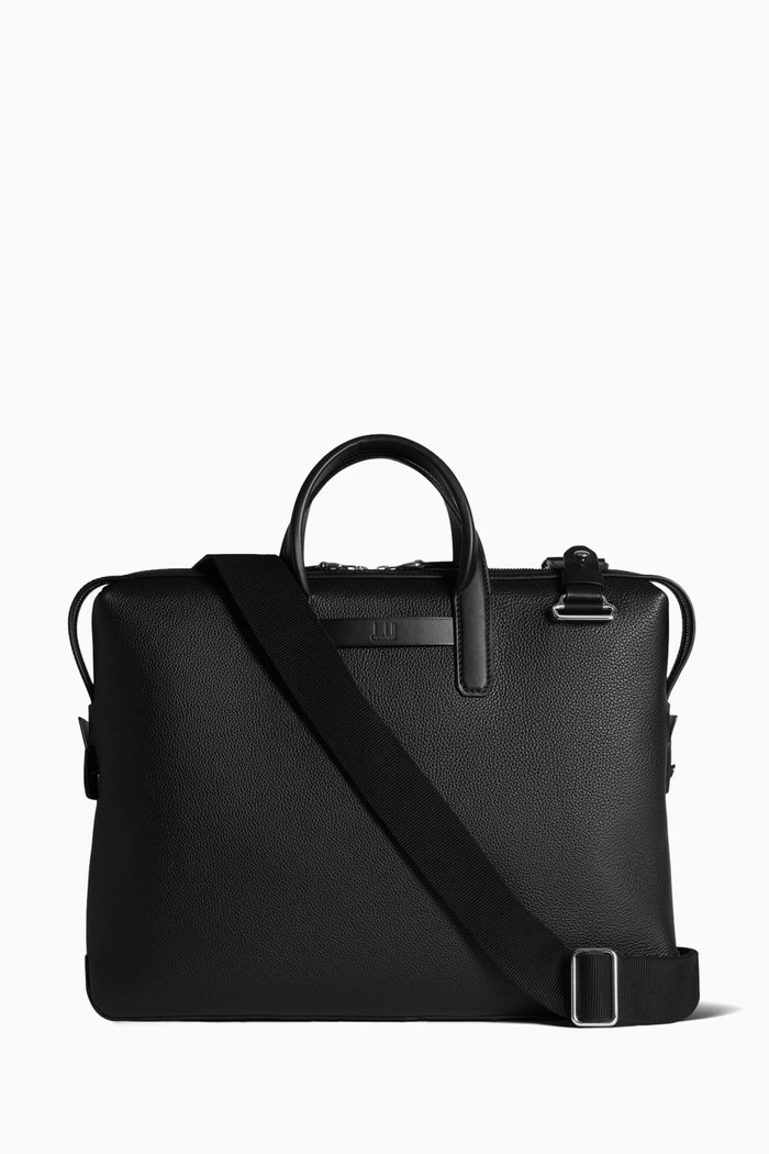 

1893 Harness Slim Briefcase in Leather, Black