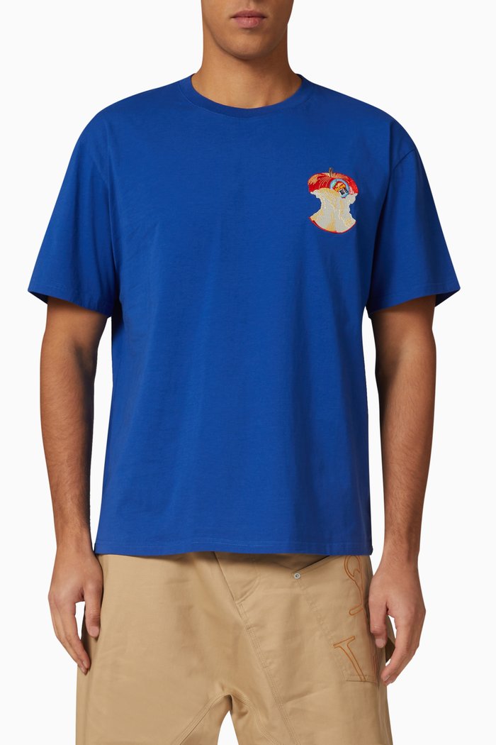 

Apple Core Logo T-shirt in Cotton, Blue