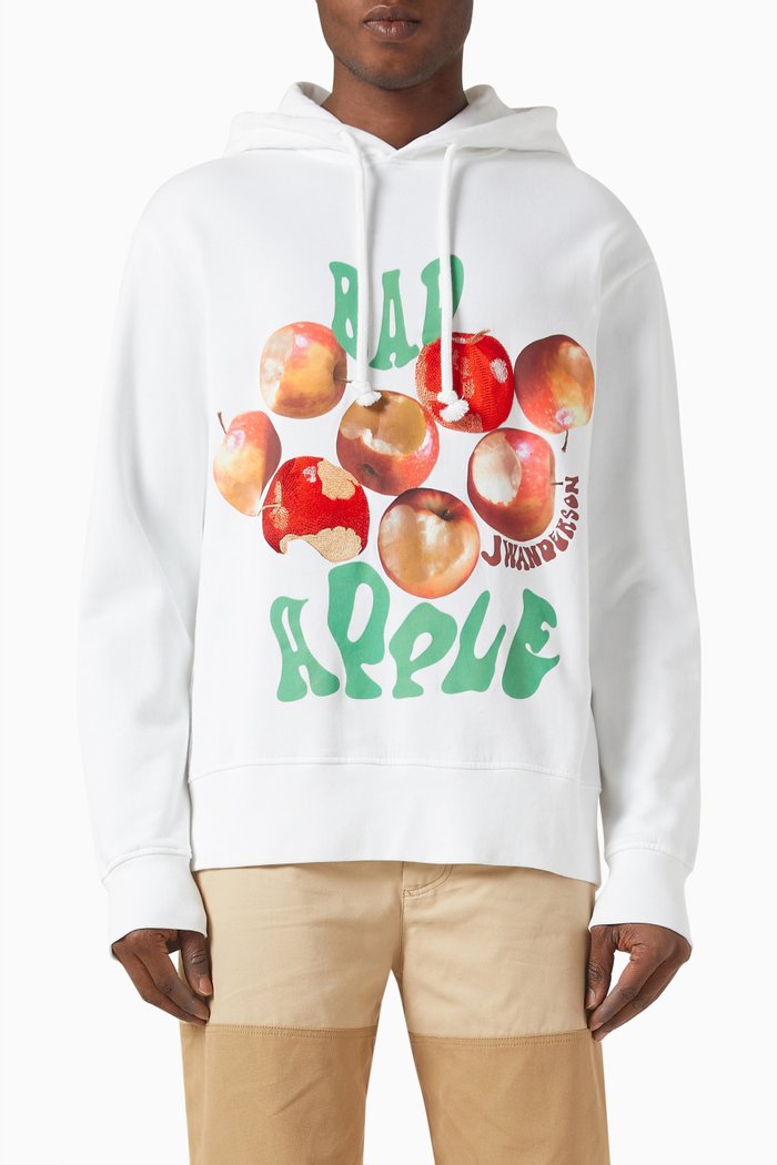 

Bad Apple Hoodie in Cotton, White