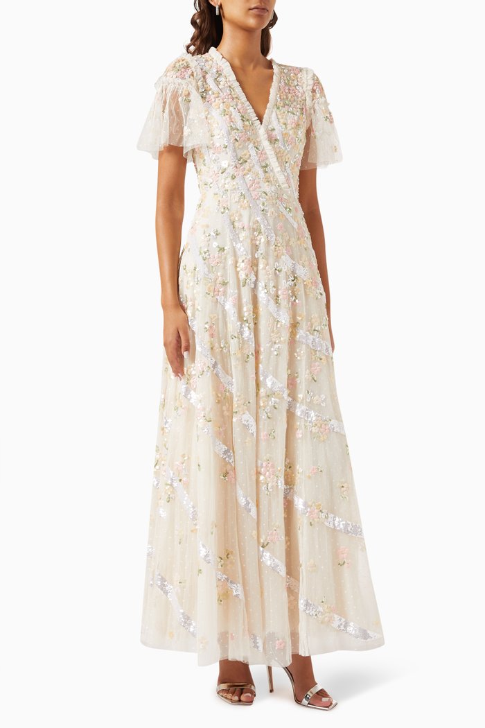 

Dianella Sequin-embellished Gown in Tulle, Neutral