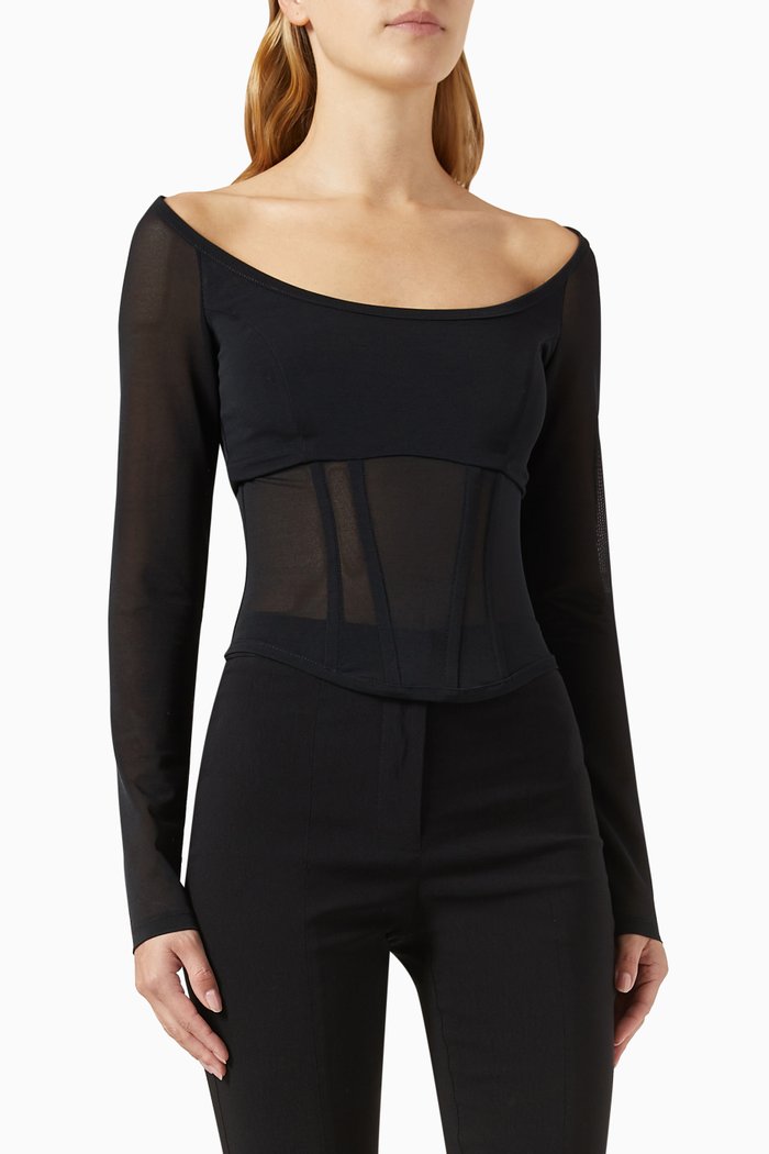 

Julius Bustier in Mesh, Black