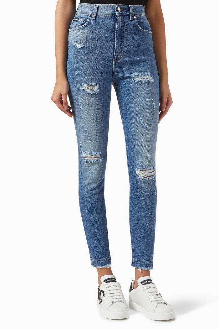 

Grace Ripped Jeans in Denim, Blue