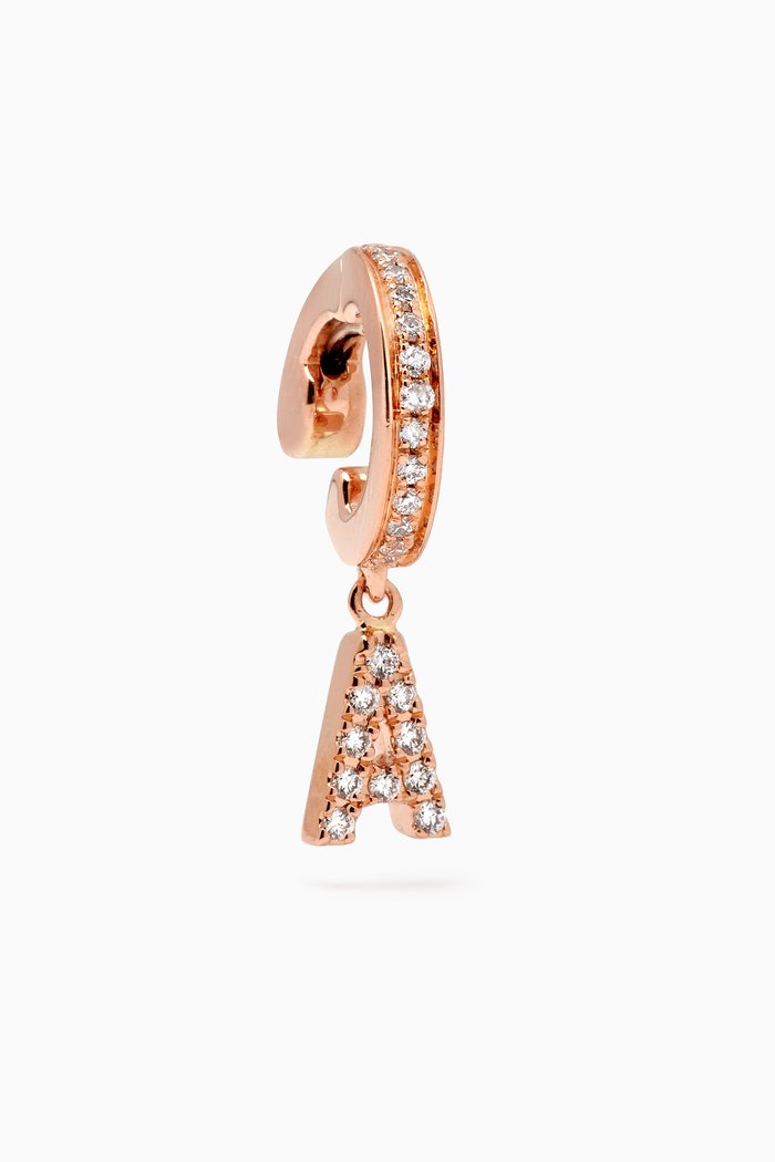 

A2Z Letter "A" Ear Cuff in 18kt Rose Gold