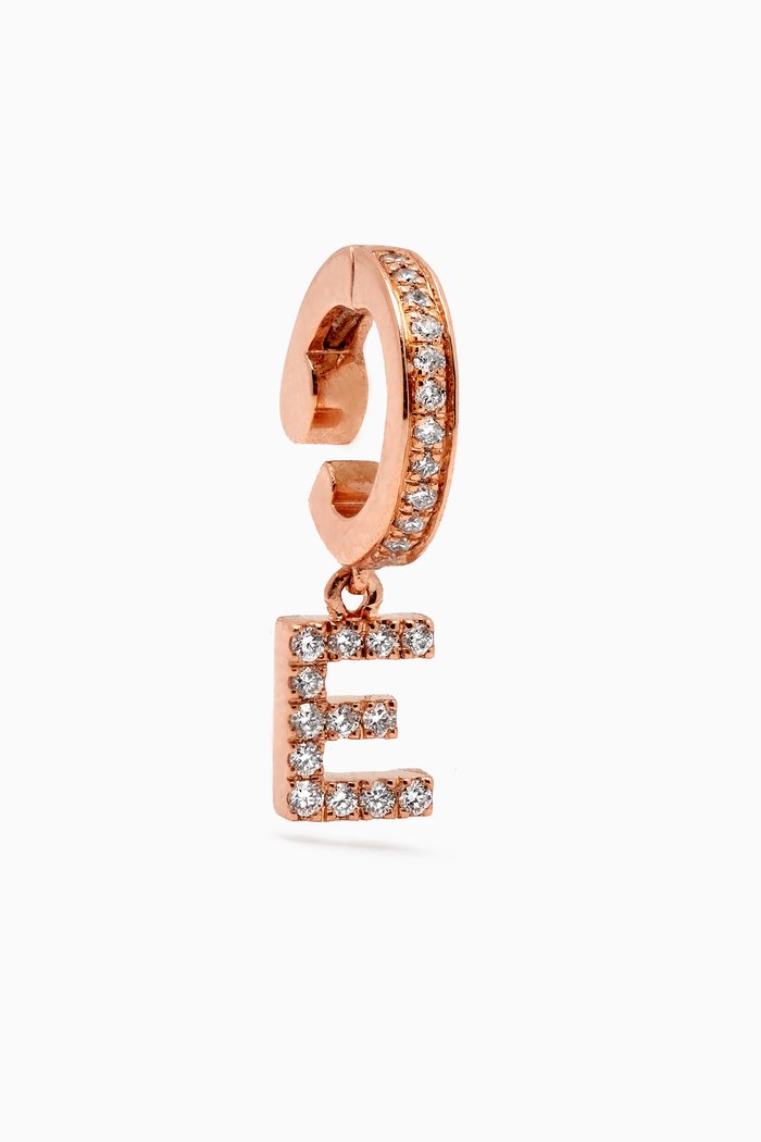 

A2Z Letter "E" Single Ear Cuff in 18kt Rose Gold