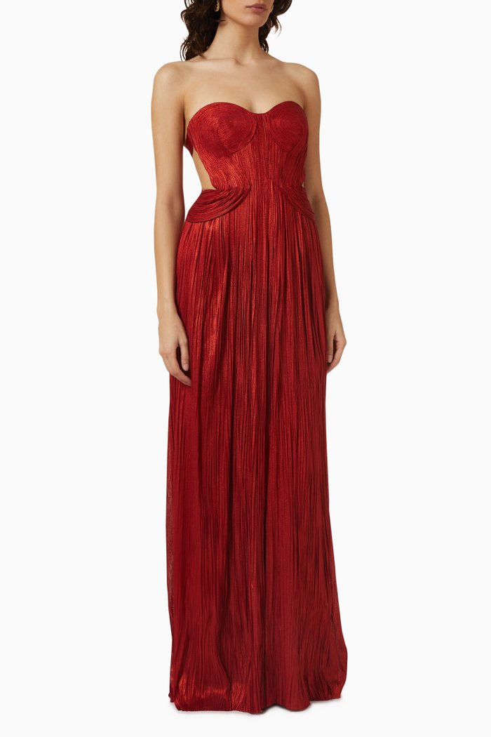 

Kamina Dress in Silk, Red