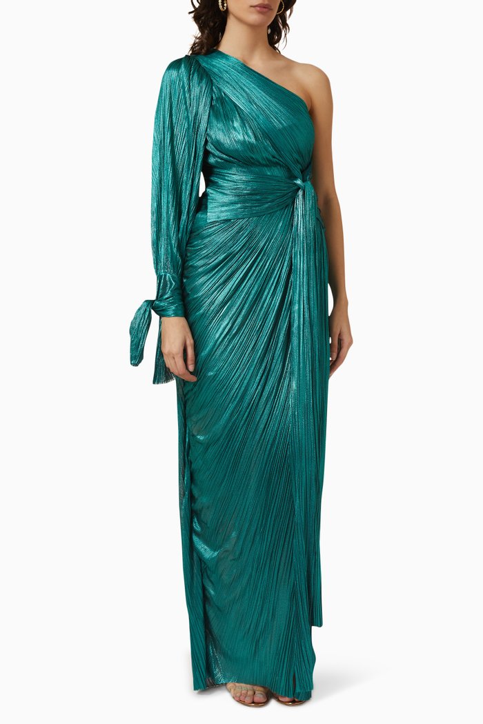 Palmer Dress in Silk, Blue