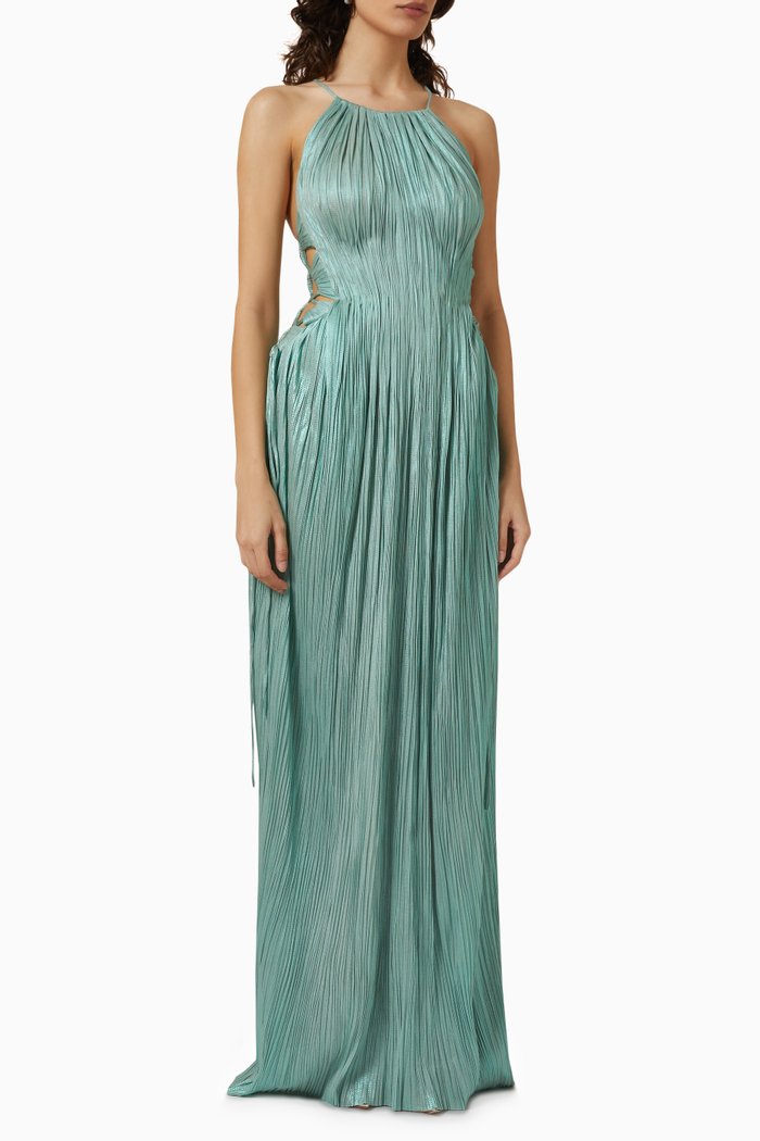 

Valeria Dress in Silk, Green